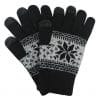 Uniwersalne rękawiczki zimowe do ekranów dotykówych z zimowym wzorem