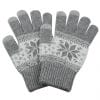 Uniwersalne rękawiczki zimowe do ekranów dotykówych z zimowym wzorem