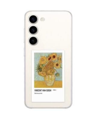 Etui do Samsung Galaxy S23 przeźroczyste, silikonowe Flexi, słoneczniki Van Gogh