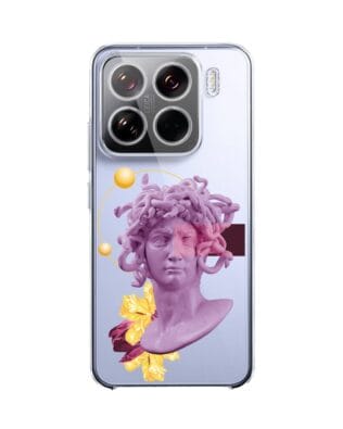 Etui do Xiaomi 15 przeźroczyste, silikonowe Flexi, antyczna figura, meduza