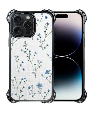 Etui iPhone 14 Pro IBIZU DropGuard Ultra z MagSafe, Pastel Bloom, Niebieski sen