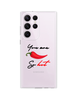 Etui do Samsung Galaxy S23 Ultra przeźroczyste, silikonowe Flexi, papryczka chilli