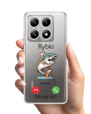 Etui do Xiaomi 14 Pro przeźroczyste, silikonowe Flexi, rybki dzwonią