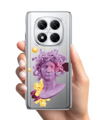 Etui do Xiaomi POCO X7 przeźroczyste, silikonowe Flexi, antyczna figura, meduza