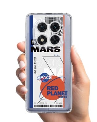 Etui do Xiaomi 14 Pro przeźroczyste, silikonowe Flexi, bilet na Mars