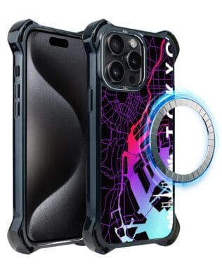 Etui do iPhone 15 Pro IBIZU DropGuard Ultra z MagSafe, Mapy Świata, Tokyo