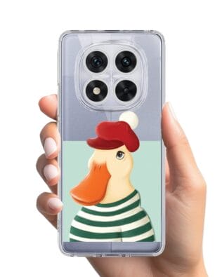Etui do Xiaomi Redmi Note 14 Pro 4G przeźroczyste, silikonowe Flexi, kaczuszka
