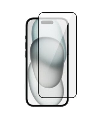 Szkło najtrwalsze kompozytowe z powłoką ceramiczną na cały ekran 5D z czarną ramką do iPhone 15 Plus