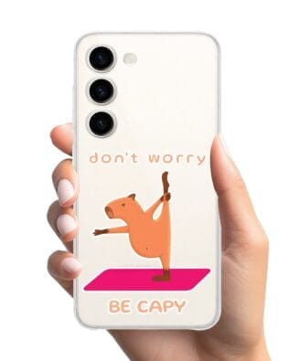 Etui do Samsung Galaxy S23 przeźroczyste, silikonowe Flexi, kapibara