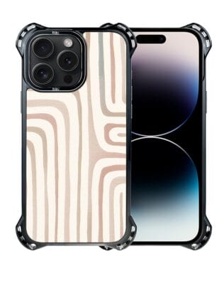 Etui do iPhone 14 Pro Max IBIZU DropGuard Ultra z MagSafe, Boho, Piaskowy labirynt