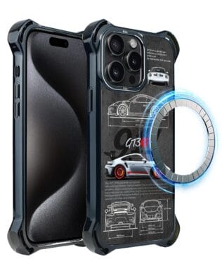 Etui do iPhone 15 Pro Max IBIZU DropGuard Ultra z MagSafe, TechDrive, 911 GT3 RS