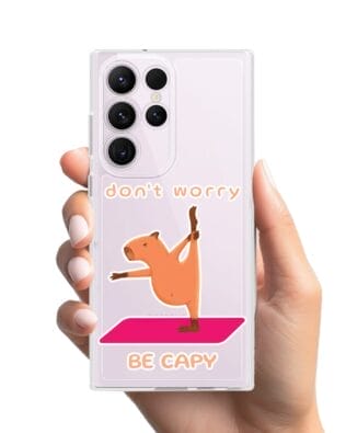 Etui do Samsung Galaxy S23 Ultra przeźroczyste, silikonowe Flexi, kapibara