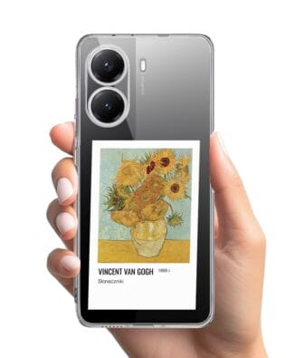 Etui do Xiaomi POCO F7 Pro przeźroczyste, silikonowe Flexi, słoneczniki