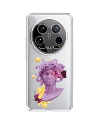 Etui do Xiaomi 14 Ultra przeźroczyste, silikonowe Flexi, antyczna figura, meduza