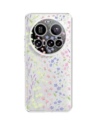 Etui do Xiaomi 15 Ultra przeźroczyste, silikonowe Flexi, kwiaty polne