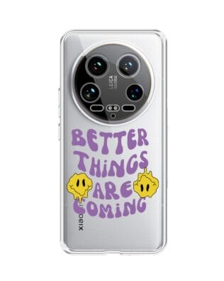 Etui do Xiaomi 14 Ultra przeźroczyste, silikonowe Flexi, Better Things Are Coming