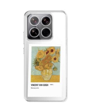 Etui do Xiaomi 14 przeźroczyste, silikonowe Flexi, słoneczniki