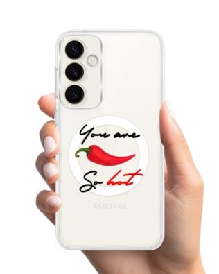 Etui do Samsung Galaxy S23 Plus z MagSafe przeźroczyste, silikonowe Flexi, papryczka chilli
