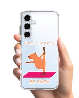 Etui do Samsung Galaxy S24 FE przeźroczyste, silikonowe Flexi, kapibara