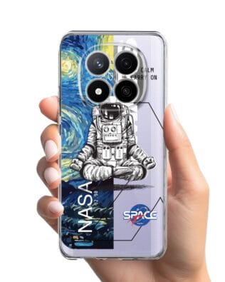 Etui do Xiaomi 14 Pro przeźroczyste, silikonowe Flexi, Keep Calm in Cosmos