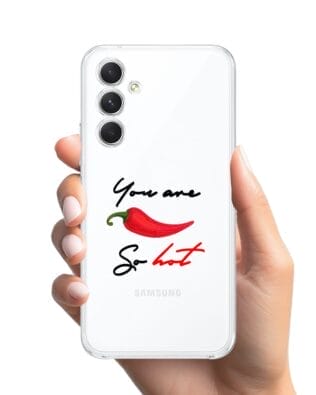 Etui do Samsung Galaxy A54 5G przeźroczyste, silikonowe Flexi, papryczka chilli