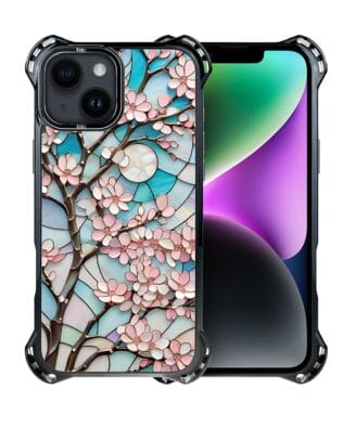 Etui do iPhone 14 IBIZU DropGuard Ultra z MagSafe, Barwy Szkła, Księżycowa Wiśnia