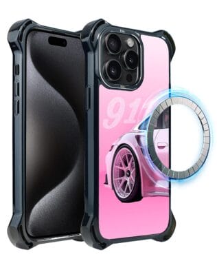 Etui do iPhone 15 Pro Max IBIZU DropGuard Ultra z MagSafe, TechDrive, 911 różowe