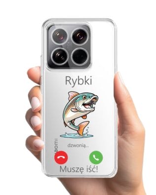 Etui do Xiaomi 14 przeźroczyste, silikonowe Flexi, rybki dzwonią