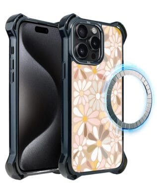 Etui iPhone 15 Pro IBIZU DropGuard Ultra z MagSafe, Boho, Kwiaty vintage