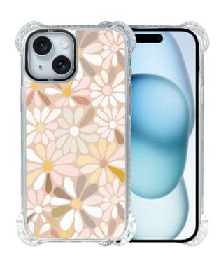 Etui iPhone 15 IBIZU DropGuard Ultra z MagSafe, Boho, Kwiaty vintage
