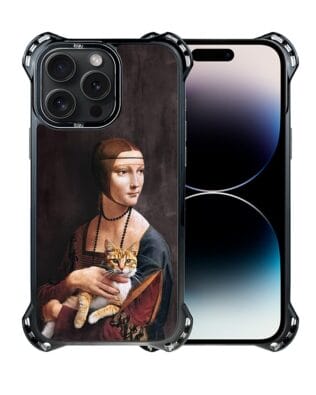 Etui iPhone 14 Pro IBIZU DropGuard Ultra z MagSafe, Leonardo Da Vinci, dama z kotem