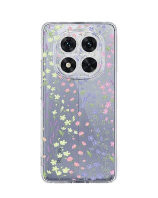 Etui do Xiaomi Redmi Note 14 Pro 5G przeźroczyste, silikonowe Flexi, kwiaty polne