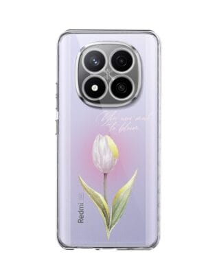 Etui do Xiaomi Redmi Note 14 Pro Plus 5G przeźroczyste, silikonowe Flexi, kwiaty, tulipan