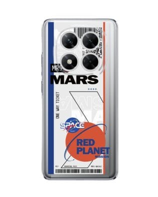 Etui do Xiaomi POCO X7 przeźroczyste, silikonowe Flexi, bilet na Mars
