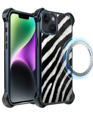 Etui do iPhone 14 Plus IBIZU DropGuard Ultra z MagSafe, Zew Natury, Zebra