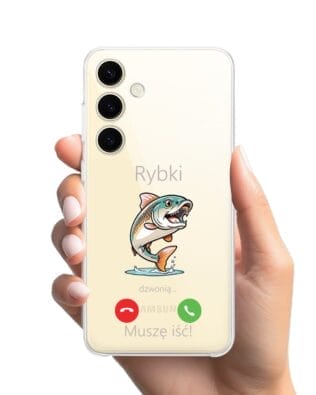Etui do Samsung Galaxy S25 przeźroczyste, silikonowe Flexi, rybki dzwonią