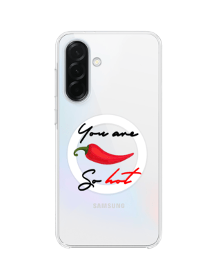 Etui do Samsung Galaxy A36 5G z MagSafe przeźroczyste, silikonowe Flexi, papryczka chilli