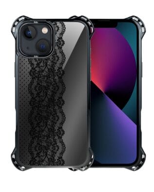 Etui do iPhone 13 IBIZU DropGuard Ultra z MagSafe, Midnight, Ornamentowa koronka