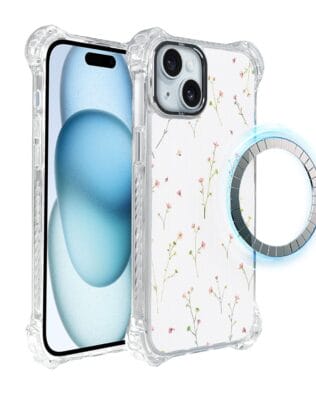 Etui iPhone 15 IBIZU DropGuard Ultra z MagSafe, Pastel Bloom, Polna fantazja