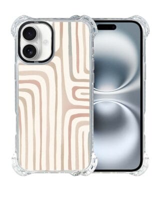 Etui iPhone 16 IBIZU DropGuard Ultra z MagSafe, Boho, Piaskowy labirynt