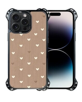 Etui do iPhone 14 Pro Max IBIZU DropGuard Ultra z MagSafe, Boho, Pudrowe serca