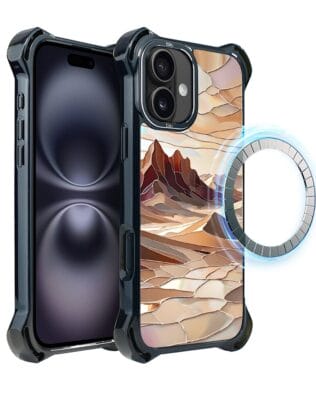 Etui do iPhone 16 Plus IBIZU DropGuard Ultra z MagSafe, Barwy Szkła, Pustynny spokój