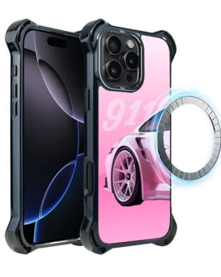 Etui do iPhone 16 Pro Max IBIZU DropGuard Ultra z MagSafe, TechDrive, 911 różowe