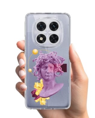Etui do Xiaomi 14 Pro przeźroczyste, silikonowe Flexi, antyczna figura, meduza