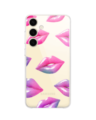 Etui do Samsung Galaxy S24 Plus przeźroczyste, silikonowe Flexi, hologramowe usta
