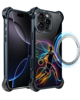 Etui do iPhone 16 Pro Max IBIZU DropGuard Ultra z MagSafe, #ElectroMove, Duch koszykówki