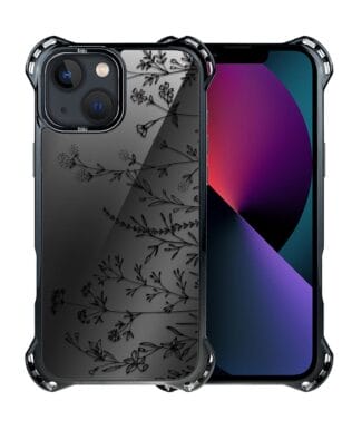 Etui do iPhone 13 IBIZU DropGuard Ultra z MagSafe, Midnight, Dotyk kwiatów