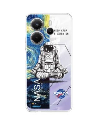 Etui do Xiaomi Redmi Note 14 Pro Plus 5G przeźroczyste, silikonowe Flexi, Keep Calm in Cosmos