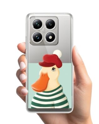 Etui do Xiaomi 14T przeźroczyste, silikonowe Flexi, kaczuszka