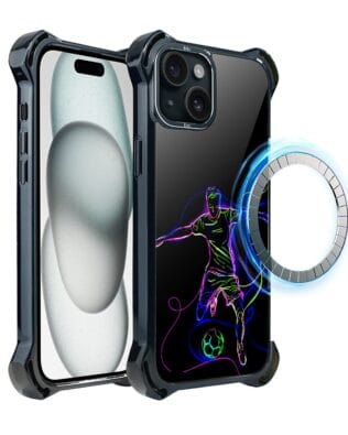 Etui do iPhone 15 IBIZU DropGuard Ultra z MagSafe, #ElectroMove, Moc football’u